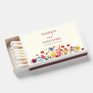 Wildflower Wild Flower Floral Garden Wedding Matchboxes