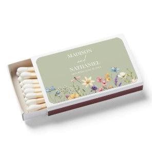 Wildflower Wild Flower Floral Garden Wedding Matchboxes