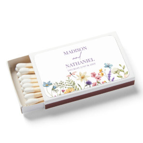 Wildflower Wild Flower Floral Garden Wedding Matchboxes