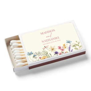 Wildflower Wild Flower Floral Garden Wedding Matchboxes