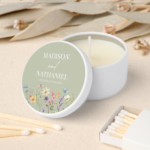 Wildflower Wild Flower Floral Garden Wedding Mini Candle Favors