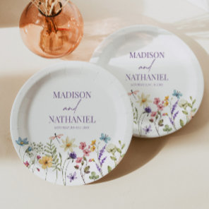 Wildflower Wild Flower Floral Garden Wedding Paper Plates