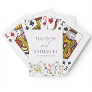 Wildflower Wild Flower Floral Garden Wedding Poker Cards