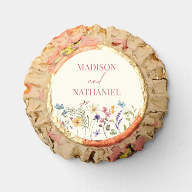 Wildflower Wild Flower Floral Garden Wedding Reese's Peanut Butter Cups (Front)
