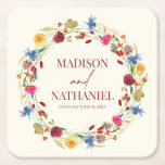 Wildflower Wild Flower Floral Garden Wedding Square Paper Coaster<br><div class="desc">These are Wildflower Wild Flower Floral Garden Wedding Paper Coasters!</div>