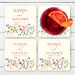 Wildflower Wild Flower Floral Garden Wedding Square Paper Coaster<br><div class="desc">These are Wildflower Wild Flower Floral Garden Wedding Paper Coasters!</div>