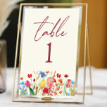 Wildflower Wild Flowers Floral Garden Wedding Table Number<br><div class="desc">This is a Wildflower Wild Flowers Floral Garden Wedding Table Number!</div>