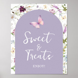 Wildflower Wild ONE Butterfly Sweet & Treats Poster