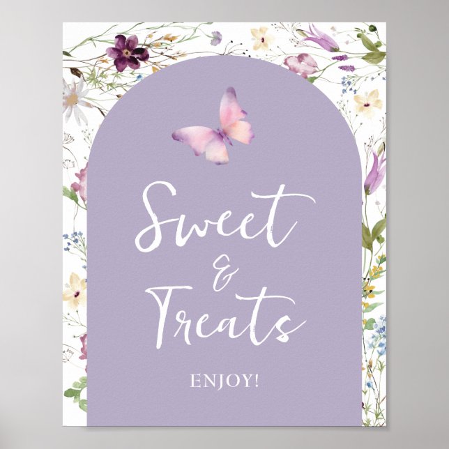 Wildflower Wild ONE Butterfly Sweet & Treats Poster (Front)