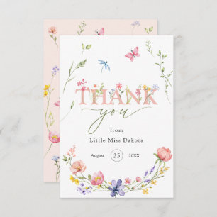 Wildflower Wild & Onederful 1st Birthday Thank You