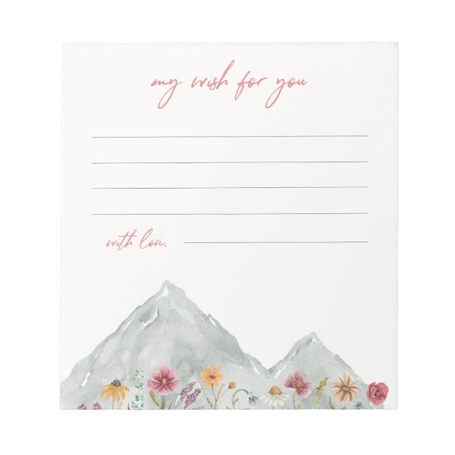 Wildflower Wish Notecards | Wildflower Notepad (Front)