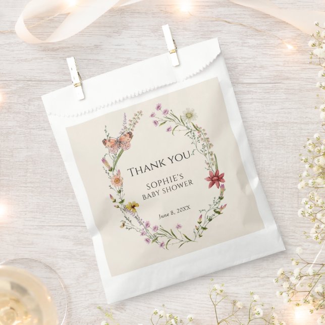Wildflower Wishes A Baby Shower In Bloom Favor Bag (Clipped)