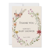 Wildflower Wishes A Baby Shower In Bloom Thank You Card