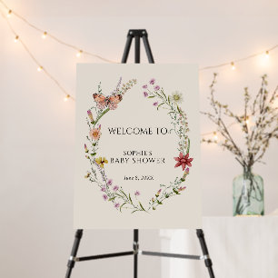 Wildflower Wishes A Baby Shower In Bloom Welcome Foam Board