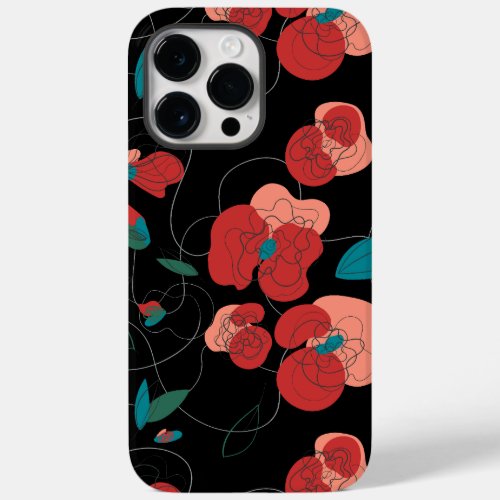 Wildflower Wonderland  Stylized Flowers pattern Case_Mate iPhone 14 Pro Max Case