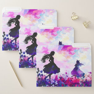 Wildflower Wonderland Watercolor File Folder