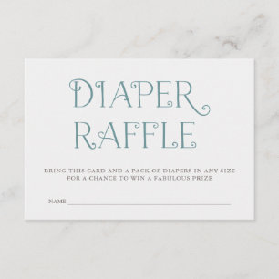 Wildflower Wreath Baby Shower Diaper Raffle Enclosure Card