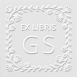 Wildflower Wreath Ex Libris Embosser