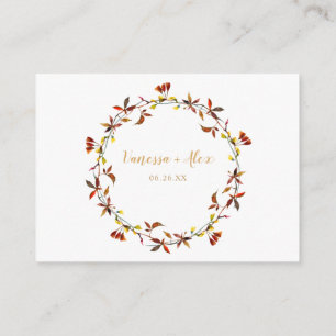Wildflower wreath Honeymoon Fund bridal shower Enclosure Card