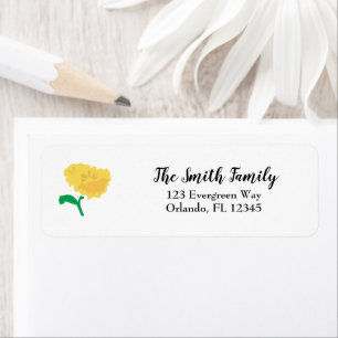 Wildflower Yellow Flower Painting Label