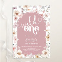 Wildflowers 1st Birthday Wild One Blush Pink