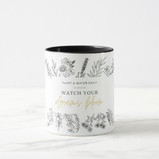 Wildflowers Accent Coffee Mug with Inspiring Quote