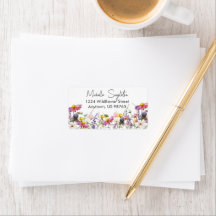 Wildflowers Address Label