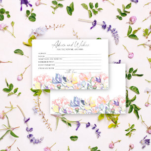 Wildflowers Advice and Wishes Bridal Shower Stationery