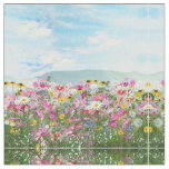Wildflowers against a Blue Sky Fabric