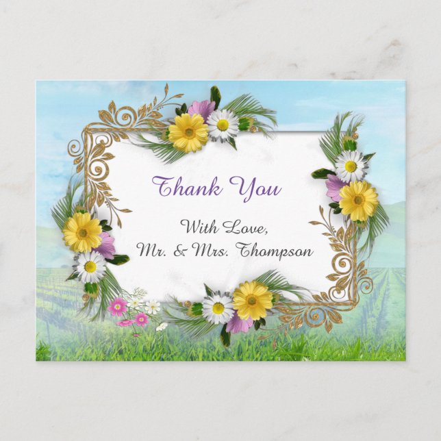 Wildflowers against a Blue Sky Postcard (Front)