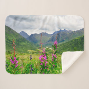 Wildflowers Alaskan Valley Sherpa Blanket