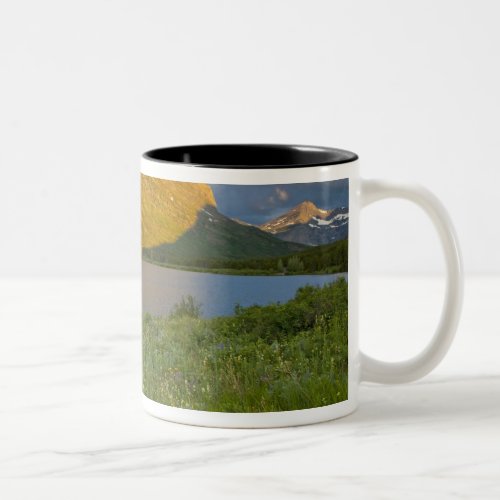 Wildflowers along Swiftcurrent Lake in the Many Two_Tone Coffee Mug