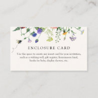 Wildflowers and Bee Shower Enclosure Card