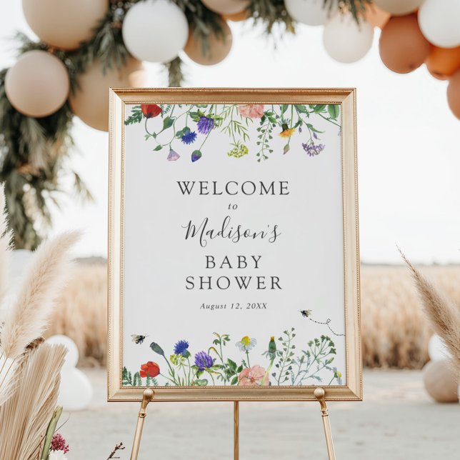 Wildflowers and Bee Welcome Sign (Creator Uploaded)