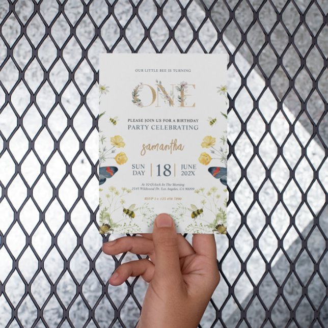 Wildflowers and Bees Birthday Party Invite (Creator Uploaded)