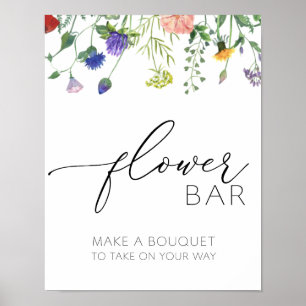 Wildflowers and Bees Flower Bar Sign