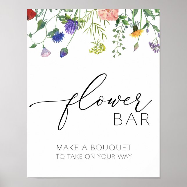 Wildflowers and Bees Flower Bar Sign (Front)