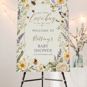Wildflowers and Bugs Baby Shower Welcome Foam Board