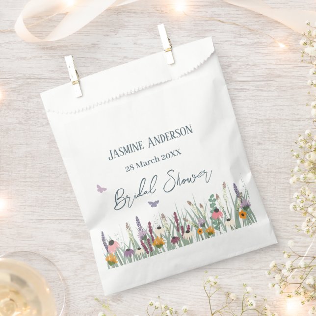 Wildflowers and butterflies bridal shower favor ba bag (Clipped)