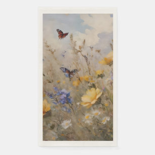 Wildflowers and Butterflies Paper Napkin