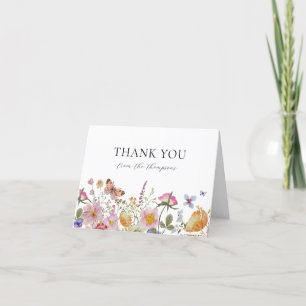 Wildflowers and Butterflies Shower Thank You Card