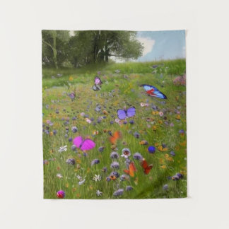 Wildflowers and Butterflies Tapestry