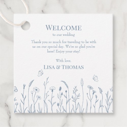 Wildflowers and Butterflies Welcome Gift Tag