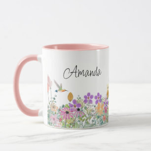  Wildflowers and Greenery Floral Coffee  Mug