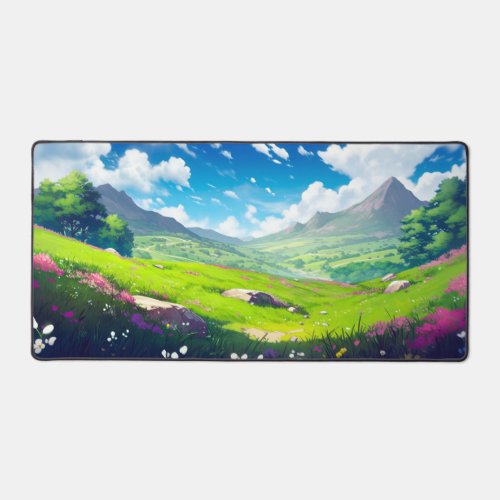 Wildflowers And Greenery Meadow Desk Mat