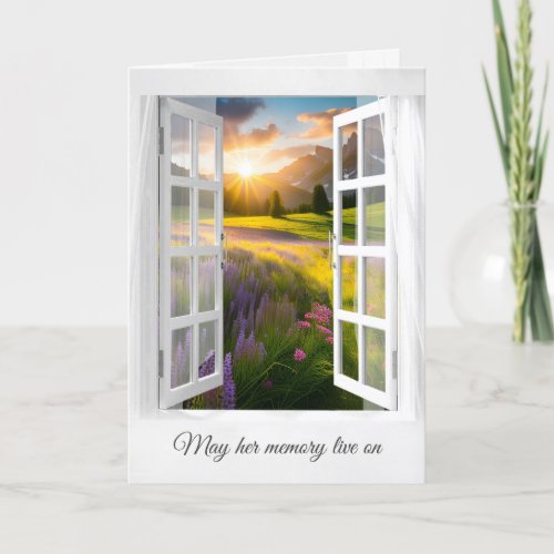 Wildflowers and Mountain Sunrise Sympathy Card