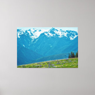 Wildflowers and Mountains Canvas Print