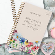 Wildflowers And Positive Affirmation Personalized Planner at Zazzle