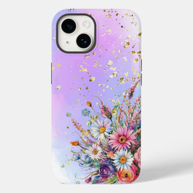 Wildflowers and soft pastel base Case-Mate iPhone case (Back)
