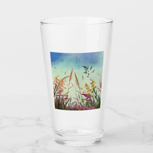 Wildflowers And Stars Glass (Front)